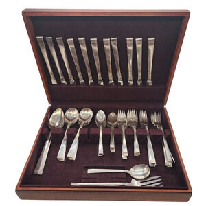 56 Pc 6 Place Settings Forever Community Plate Silverware